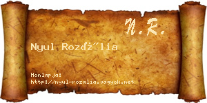 Nyul Rozália névjegykártya