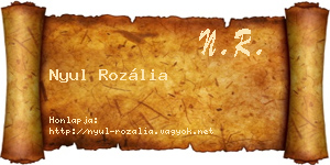 Nyul Rozália névjegykártya